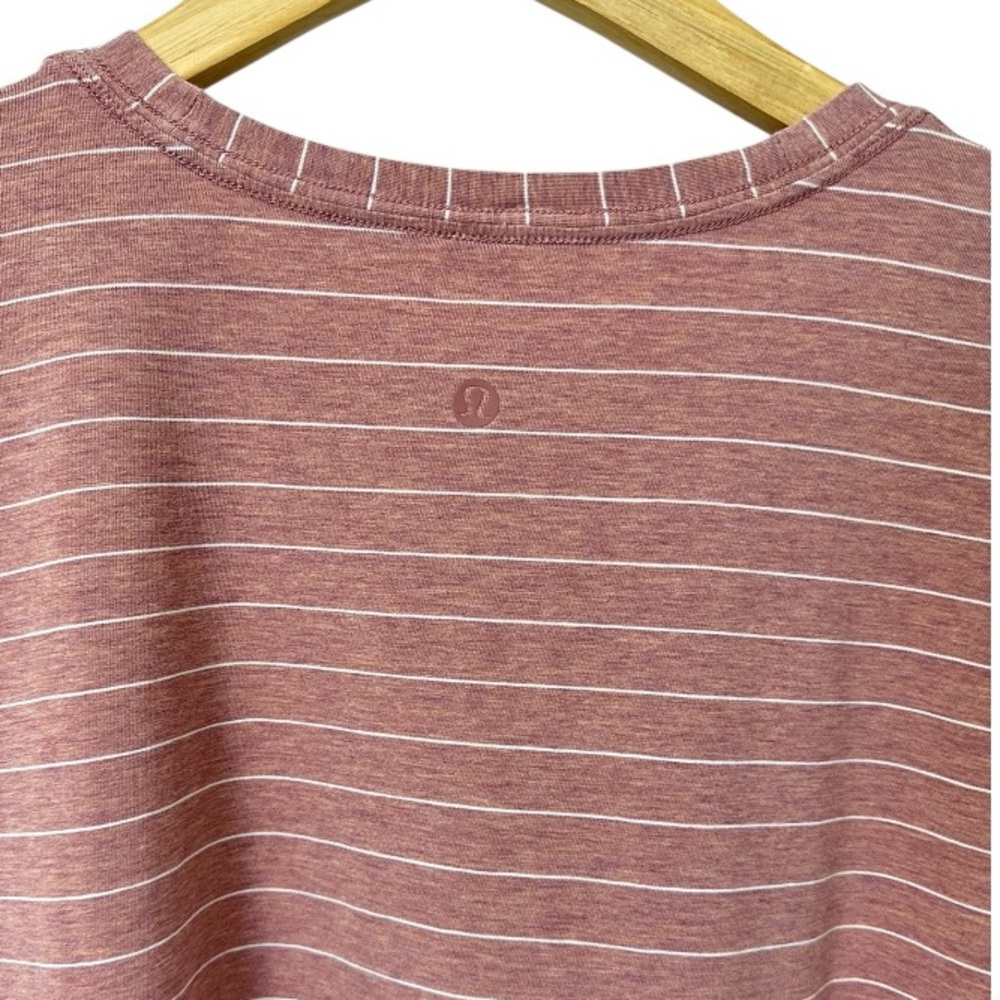 lululemon athletica Pink Striped Short Sleeve Tee - Picture 6 of 10
